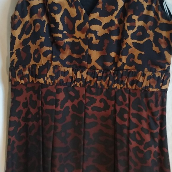 Alfani Silk Ombre Leopard Print Sleeveless Dress - Picture 3 of 6
